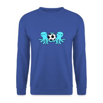2 amis de l’équipe Octopus jouant au football, au ballon et au ballon - Sweat-shirt Unisexe - bleu royal - Devant - Alina (178cm) & Michal (187cm)
