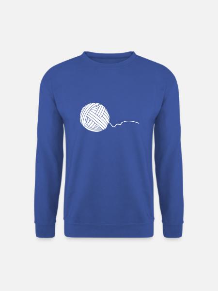 Wolle Wollenkneuel weiss (Vektorobjekt) - Unisex Pullover - Royalblau