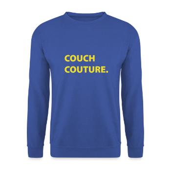 couch couture - in the peace lies the power - Unisex Sweatshirt - royal blue - Front - Alina (178cm) & Michal (187cm)