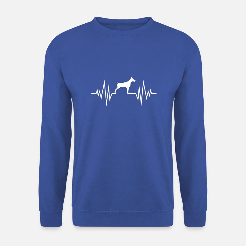 Herzschlag mit Hund - Unisex Pullover - Royalblau