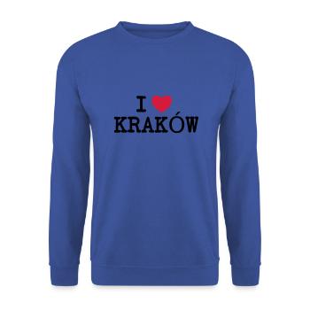 J’adore CRACOVIE Cracovie Pologne - Sweat-shirt Unisexe - bleu royal - Devant - Alina (178cm) & Michal (187cm)