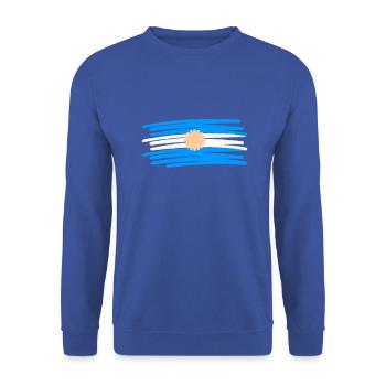 Argentine drapeau argentin peint drapeau peint - Sweat-shirt Unisexe - bleu royal - Devant - Alina (178cm) & Michal (187cm)