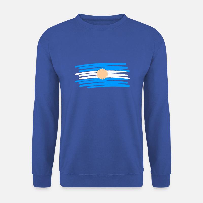 Argentinia Argentinien Flag Flagge painted gemalt - Unisex Pullover - Royalblau