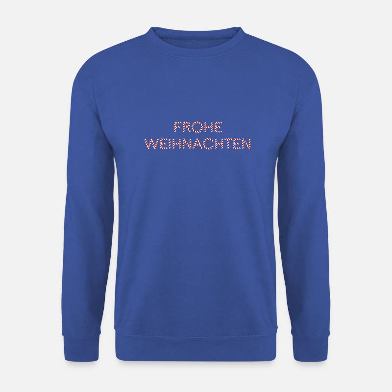Frohe Weihnachten Schriftzug Zuckerstange - Unisex Pullover - Royalblau