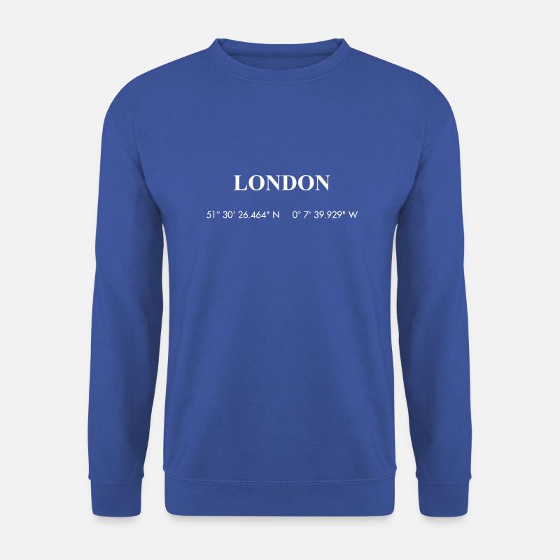 London - GPS-Standort - Unisex Pullover - Royalblau
