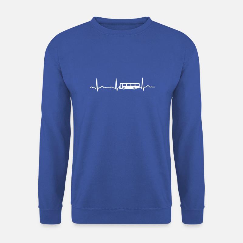 EKG HERZSCHLAG BUS weiß - Unisex Pullover - Royalblau