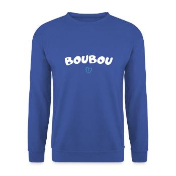 cadeau fete des peres pour boubou - Sweat-shirt Unisexe - bleu royal - Devant - Alina (178cm) & Michal (187cm)