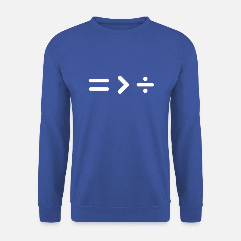 Equality Greater Than Division - Unisex Sweatshirt - royal blue