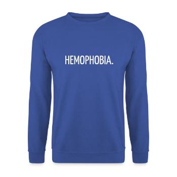 Hemophobia - Sweat-shirt Unisexe - bleu royal - Devant - Alina (178cm) & Michal (187cm)