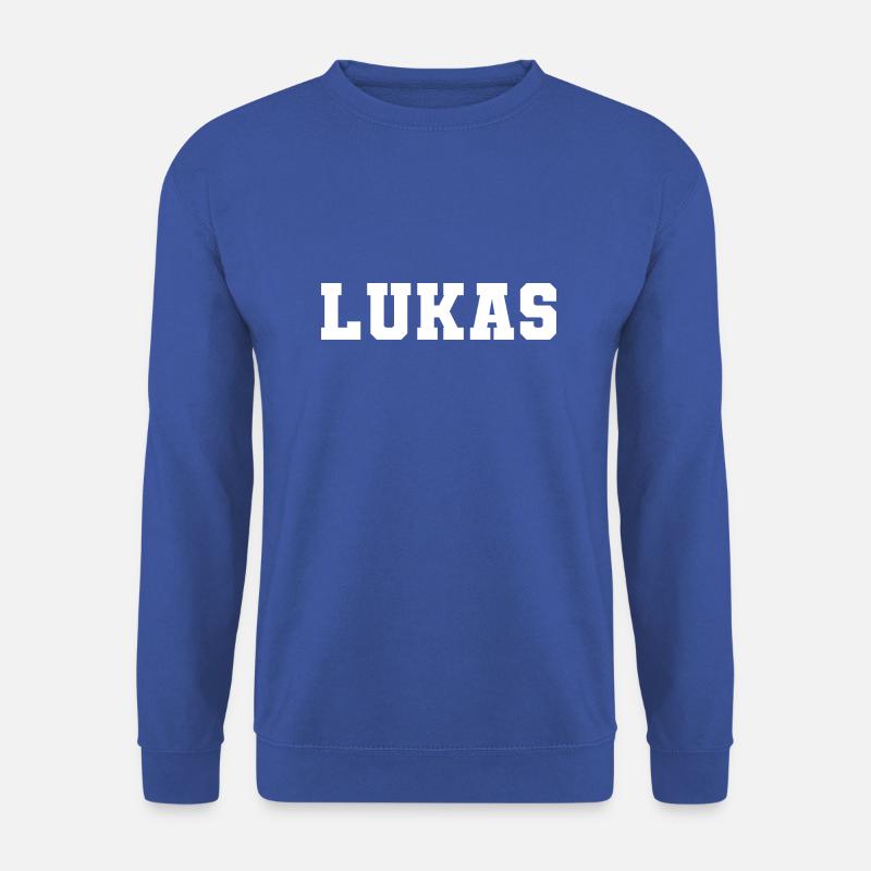 Name - Lukas - Unisex Pullover - Royalblau