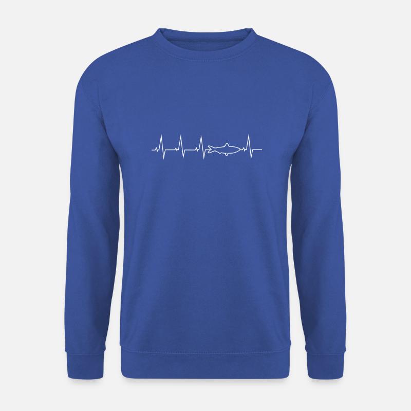 Sardine Fisch Herzschlag Geschenk - Unisex Pullover - Royalblau