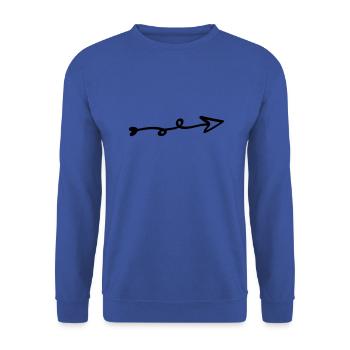 Love dart - heart, arrow, love, cupid, in love - Unisex Sweatshirt - royal blue - Front - Alina (178cm) & Michal (187cm)