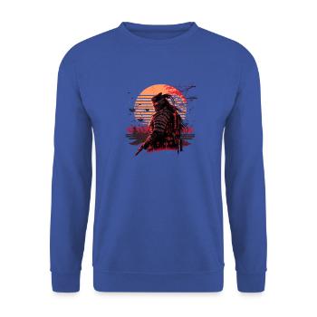 Samouraï | Japon | Guerriers | Se battre - Sweat-shirt Unisexe - bleu royal - Devant - Alina (178cm) & Michal (187cm)