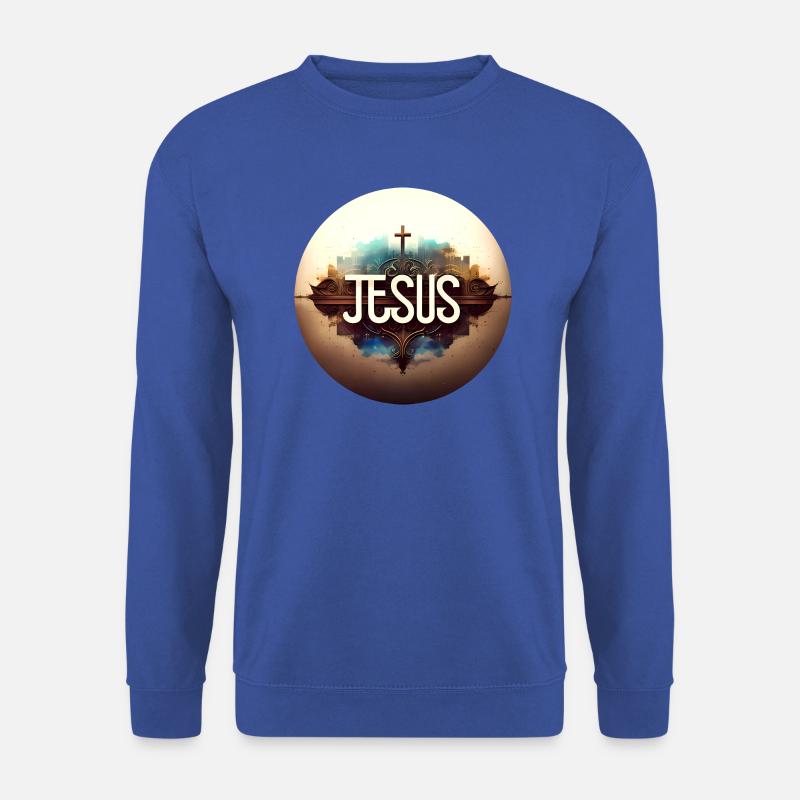 Jesus Christus von Nazareth Glaube Bibel Jesus - Unisex Pullover - Royalblau