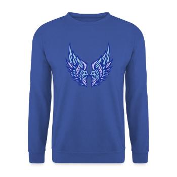aile aille ange 1 06 - Sweat-shirt Unisexe - bleu royal - Devant - Alina (178cm) & Michal (187cm)