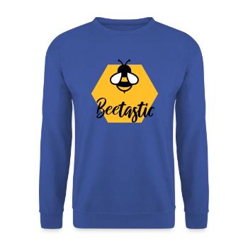 Beetastic - Unisex Pullover - Royalblau - Vorne - Alina (178cm) & Michal (187cm)