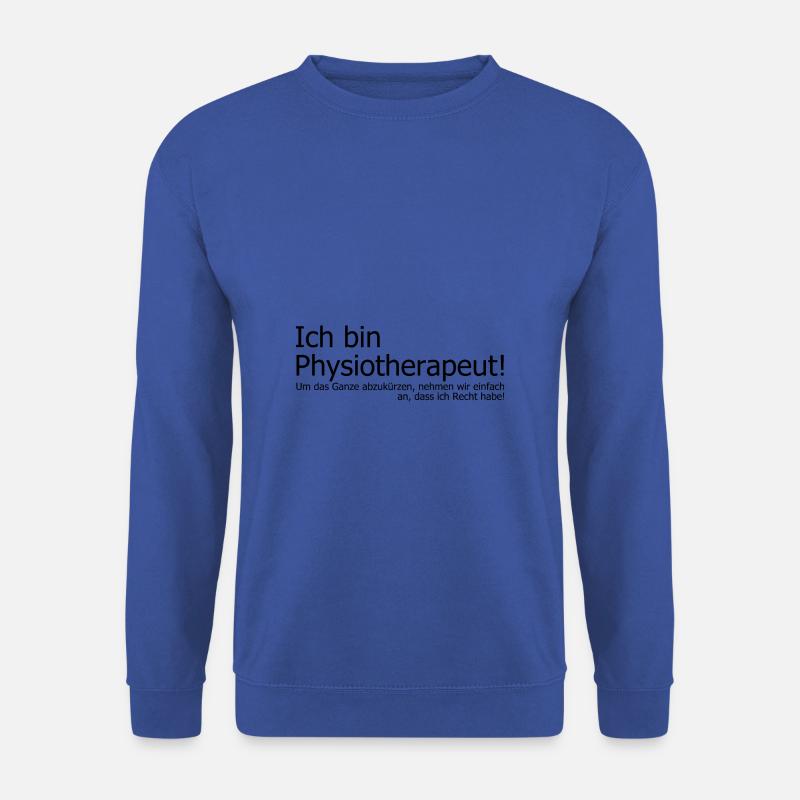 Physiotherapeut Geschenkidee lustig Spruch Masseur - Unisex Pullover - Royalblau
