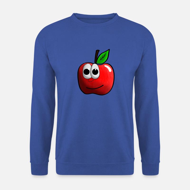 Apfel mit Gesicht Grafik - Unisex Pullover - Royalblau