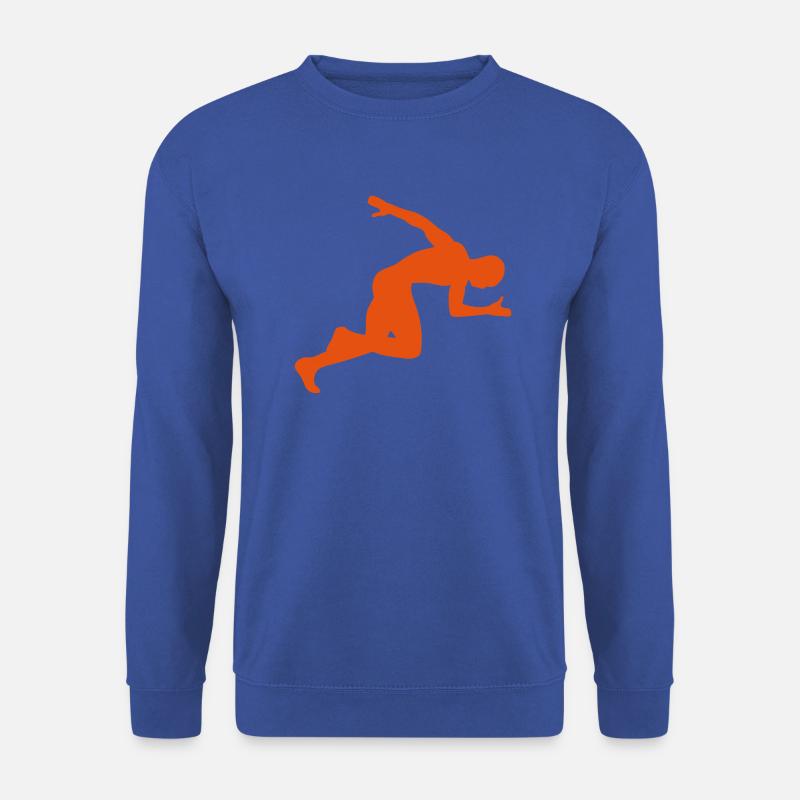 leichtathletik sprintrennen geschwindigkeit 16 4 - Unisex Pullover - Royalblau