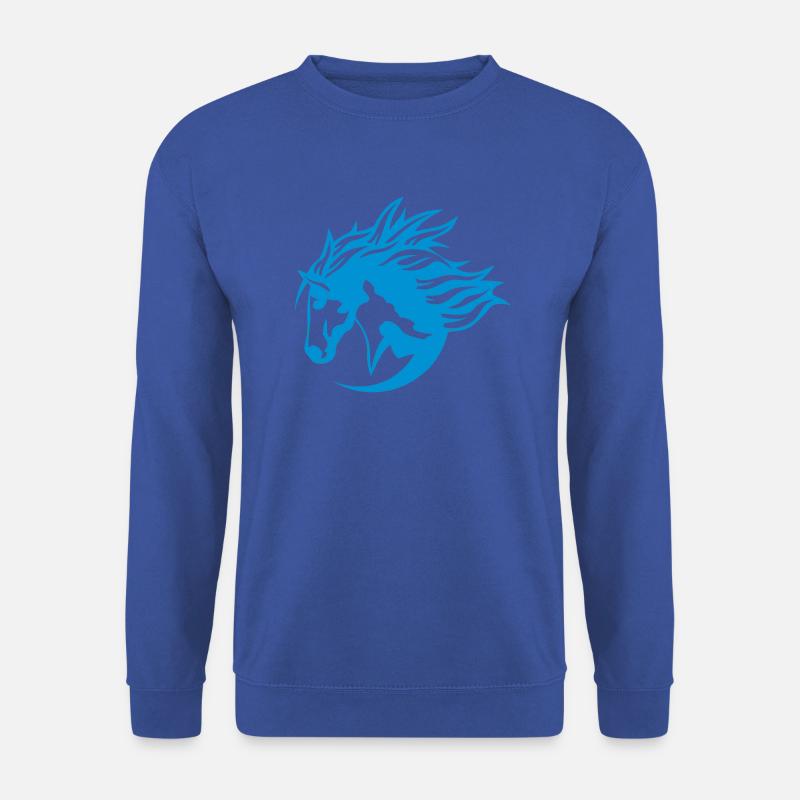 Pferd Logo Reiten Verein Sport Pferde - Unisex Pullover - Royalblau