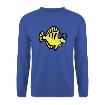 fish drawing 1 - Unisex Sweatshirt - royal blue - Front - Alina (178cm) & Michal (187cm)