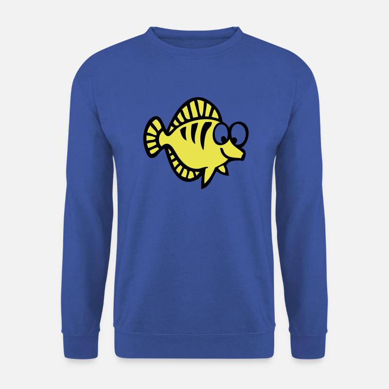 Fischzeichnung 1 - Unisex Pullover - Royalblau