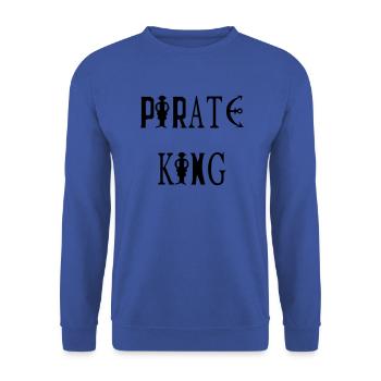 Pirate King - Unisex Sweatshirt - royal blue - Front - Alina (178cm) & Michal (187cm)