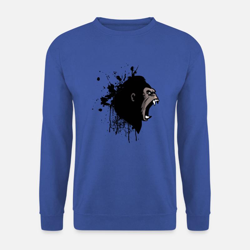 Gorilla brüllt Geschenk - Unisex Pullover - Royalblau