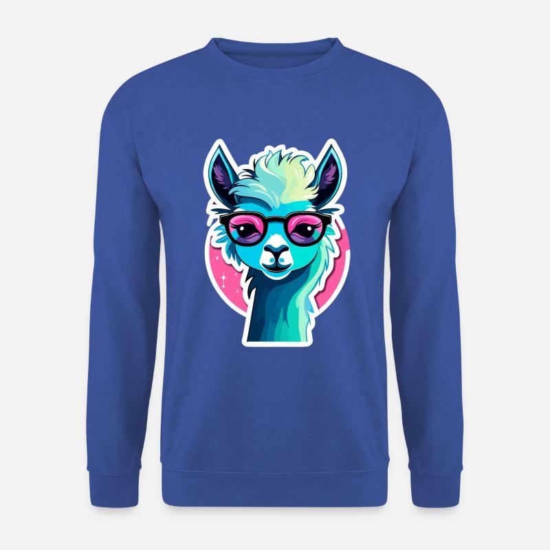 Llama alpaca illustration - Unisex Sweatshirt - royal blue