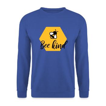 Bee kind - Unisex Sweatshirt - royal blue - Front - Alina (178cm) & Michal (187cm)