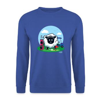 Les brebis aiment le golf ? - Sweat-shirt Unisexe - bleu royal - Devant - Alina (178cm) & Michal (187cm)
