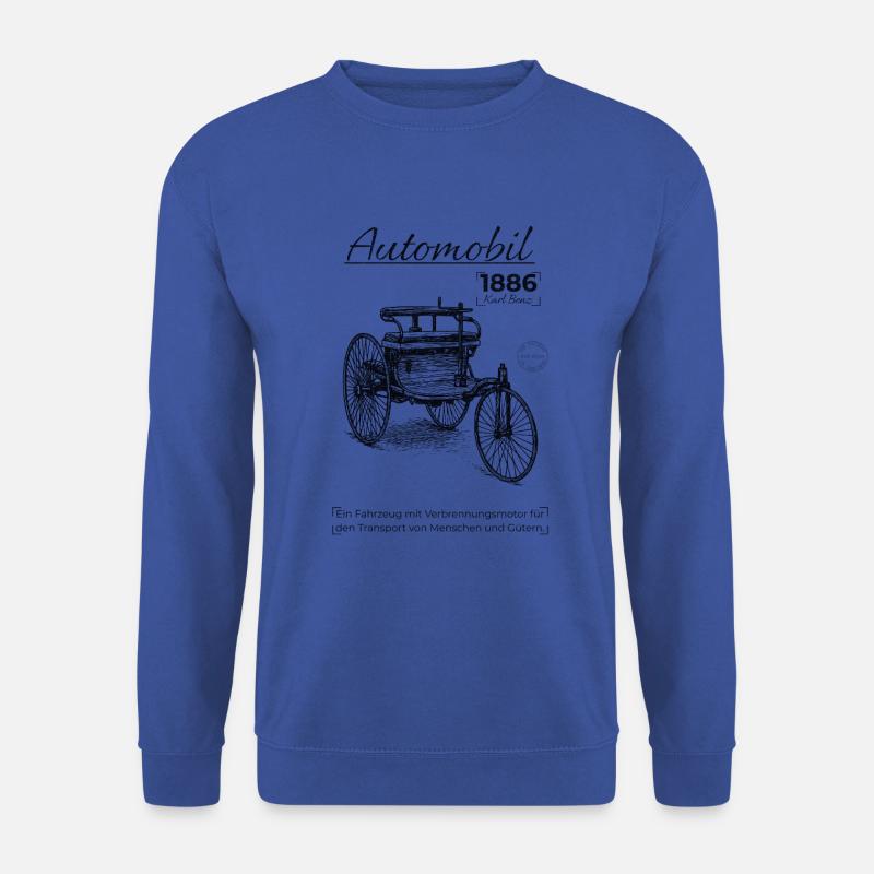 Karl B. 1886 Retro Automobilskizze - Unisex Pullover - Royalblau