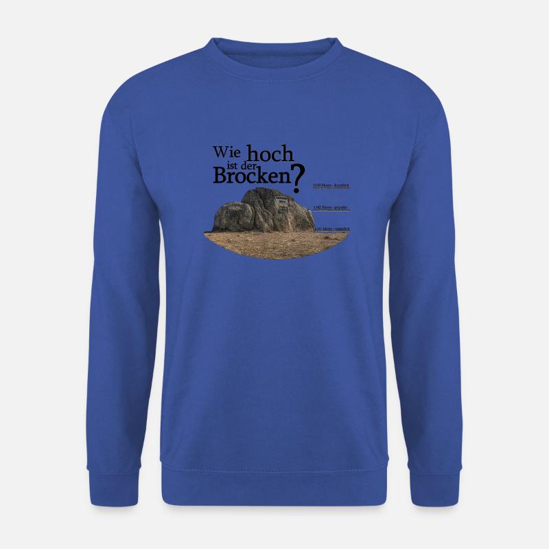 wie hoch ist der brocken 1 - Unisex Pullover - Royalblau