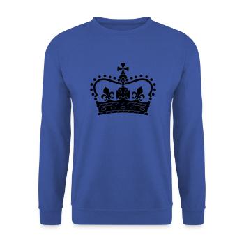 Crown. symbol, Shape, Cool - Unisex Sweatshirt - royal blue - Front - Alina (178cm) & Michal (187cm)