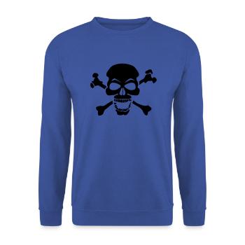tete de mort pirate 3 - Sweat-shirt Unisexe - bleu royal - Devant - Alina (178cm) & Michal (187cm)