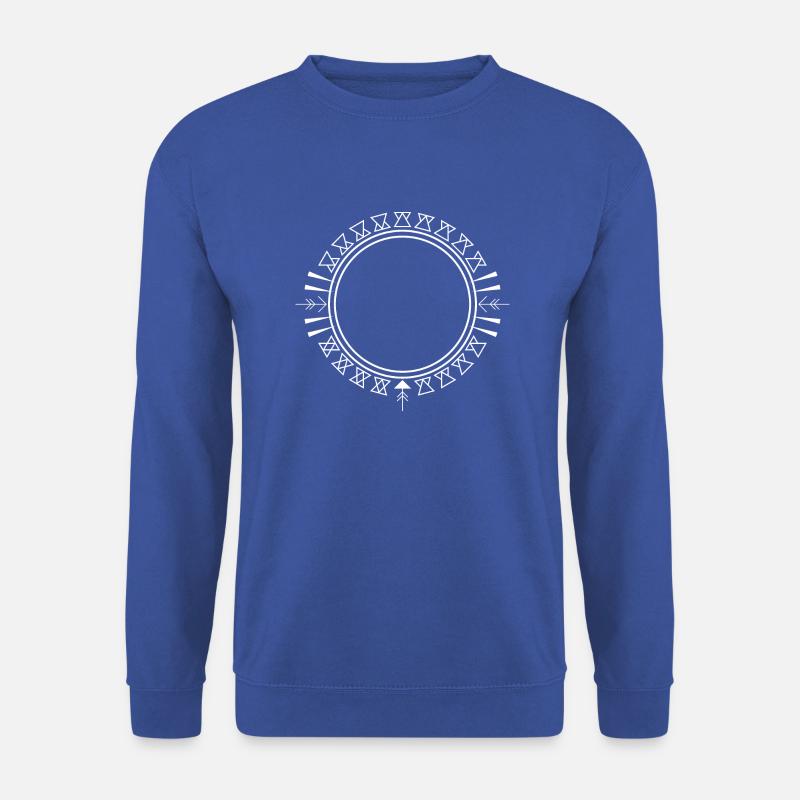 Azteken Dreieck Verzierung - Unisex Pullover - Royalblau