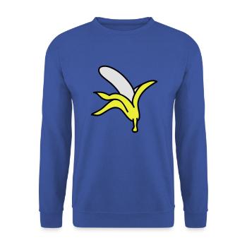 Banana - Unisex Pullover - Royalblau - Vorne - Alina (178cm) & Michal (187cm)