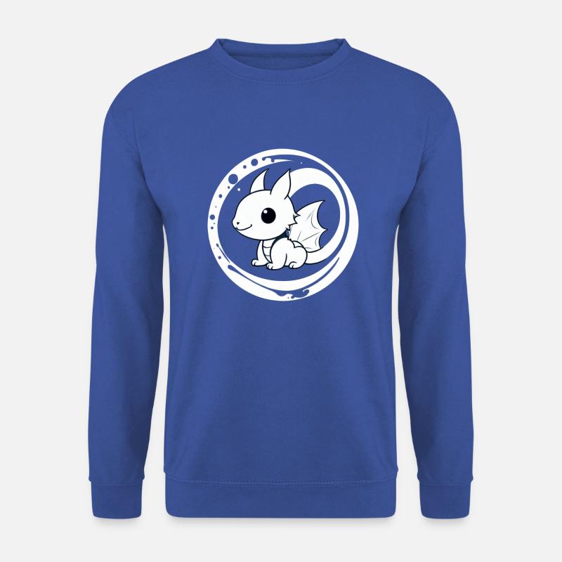 Cartoon Drache Feuer Fantasie Comic Drachen 9 - Unisex Pullover - Royalblau