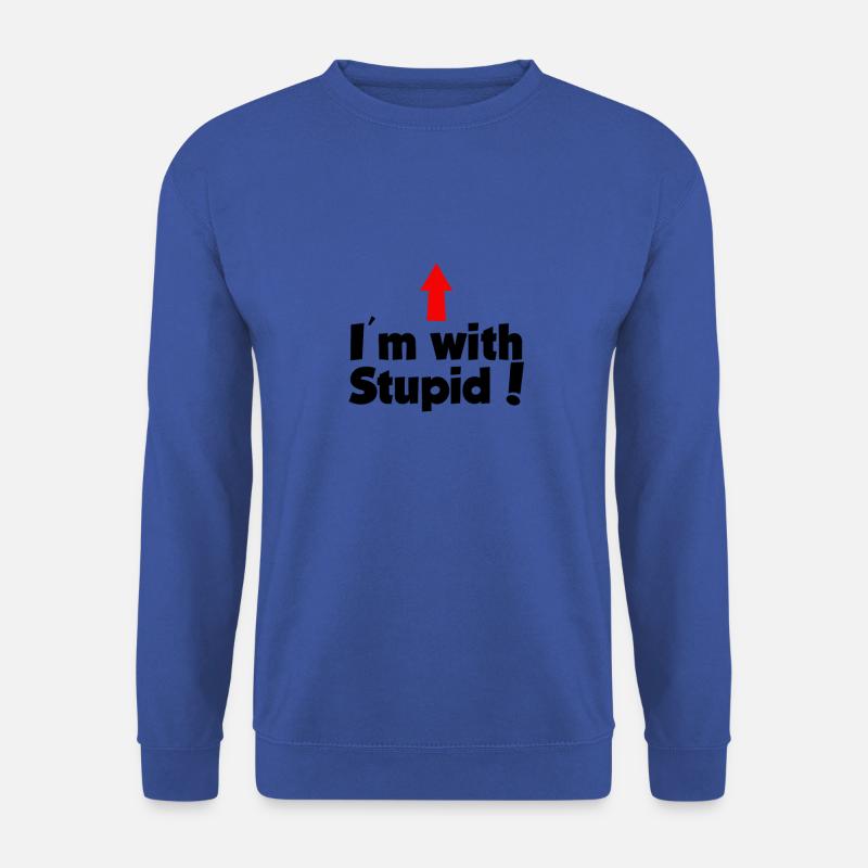 Ich bin mit Dummen Pfeil zeigen - Unisex Pullover - Royalblau