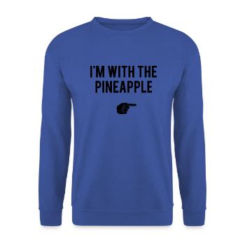 énonciation drôle d'ananas - Sweat-shirt Unisexe - bleu royal - Devant - Alina (178cm) & Michal (187cm)