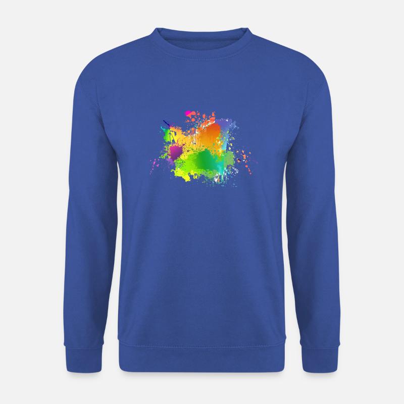 Farbkleckse - Unisex Pullover - Royalblau