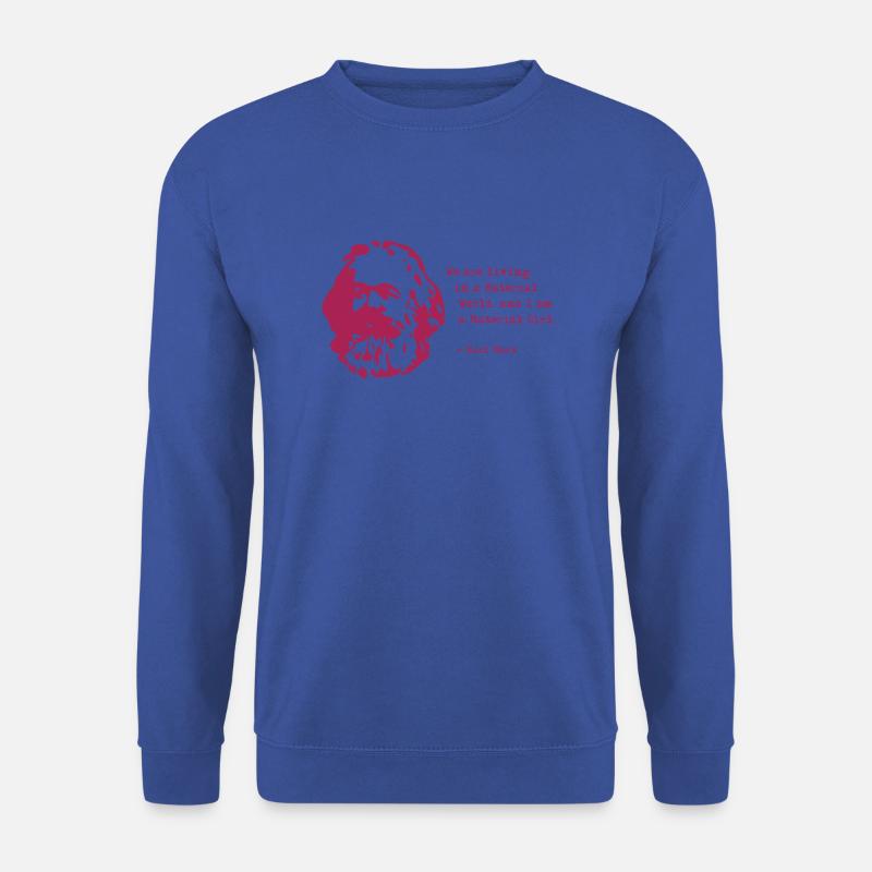 Lustiger Spruch von Karl Marx, Kommunismus - Unisex Pullover - Royalblau