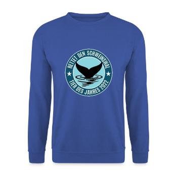 Schweinswal Tier des Jahres 2022 Rettet die Wale - Unisex Pullover - Royalblau - Vorne - Alina (178cm) & Michal (187cm)