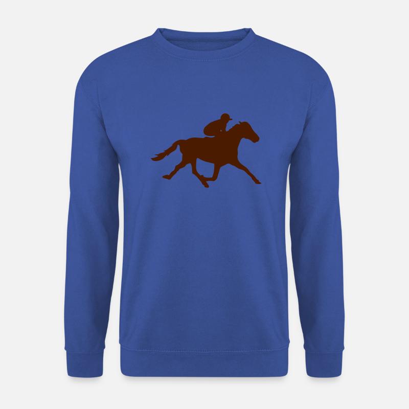 Pferd Pferderennen - Unisex Pullover - Royalblau