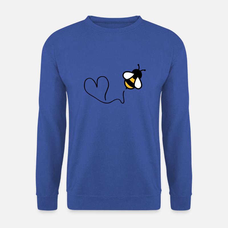 bee heart - Unisex Pullover - Royalblau