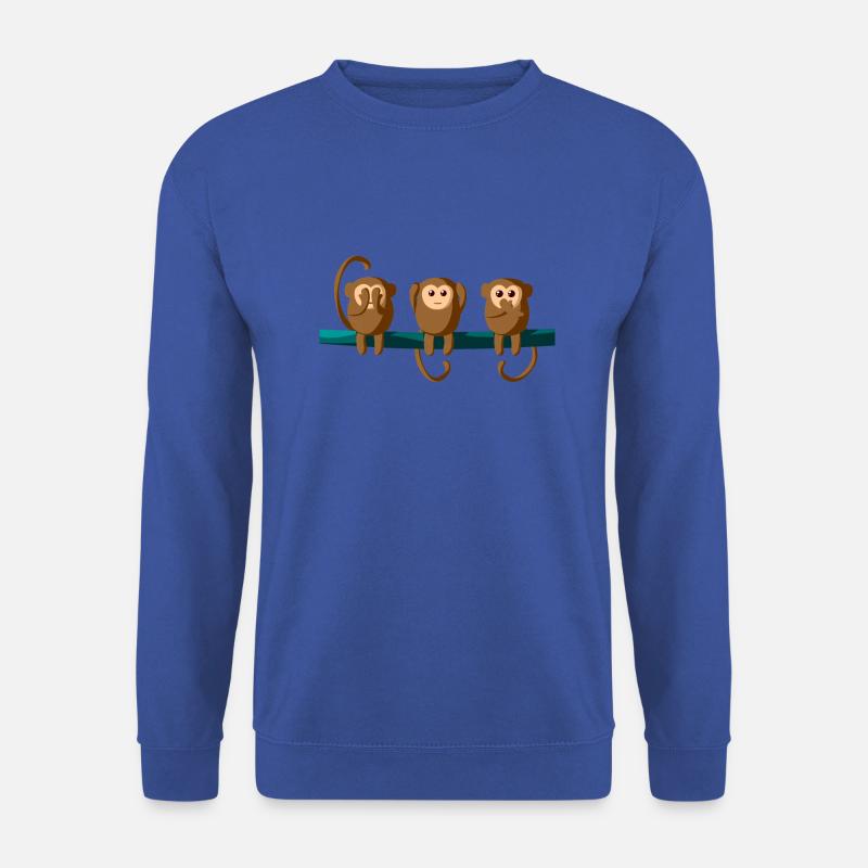 Die drei Affen von Nikkō - Unisex Pullover - Royalblau