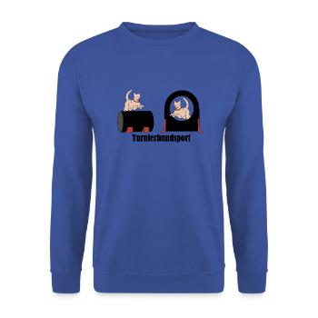 Tournament dog sport THS Sport with dogs - Unisex Sweatshirt - royal blue - Front - Alina (178cm) & Michal (187cm)