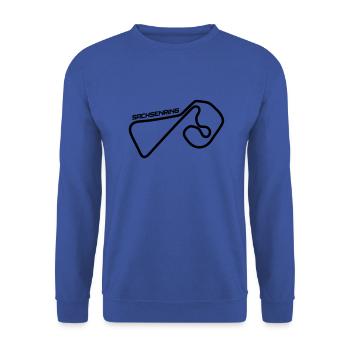 Sachsenring Race Track Car Race - Unisex Sweatshirt - royal blue - Front - Alina (178cm) & Michal (187cm)