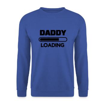 Ich werde Papa | Werdender Vater Geschenkidee - Unisex Pullover - Royalblau - Vorne - Alina (178cm) & Michal (187cm)