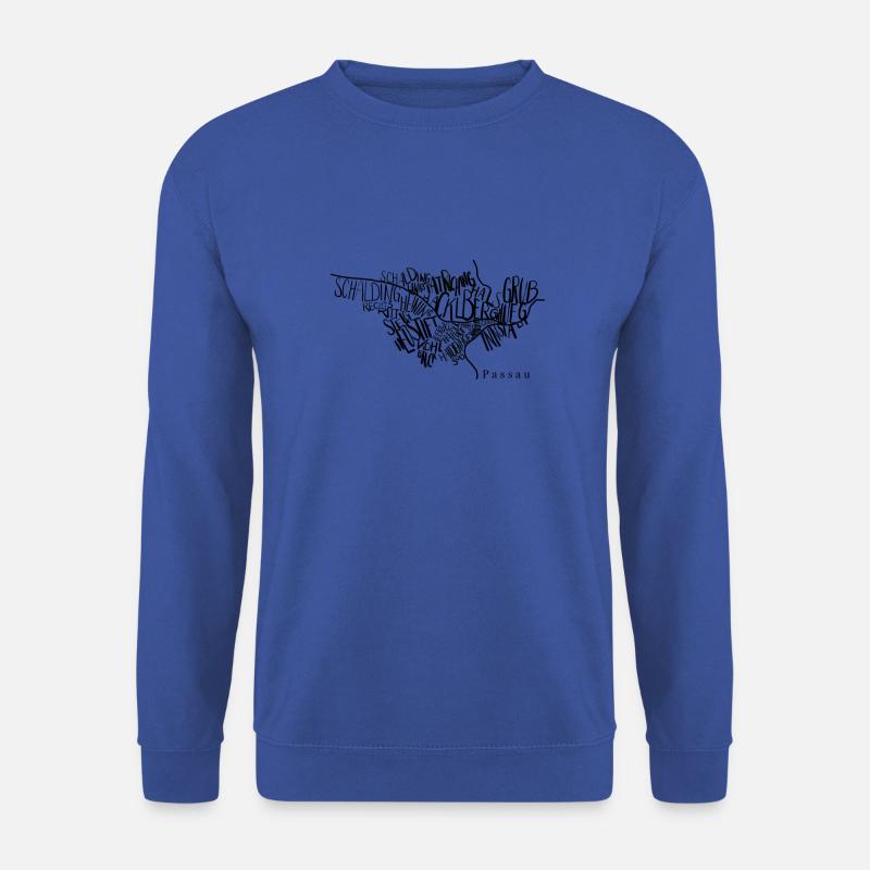 Passau Stadtteil-Karte - Unisex Pullover - Royalblau